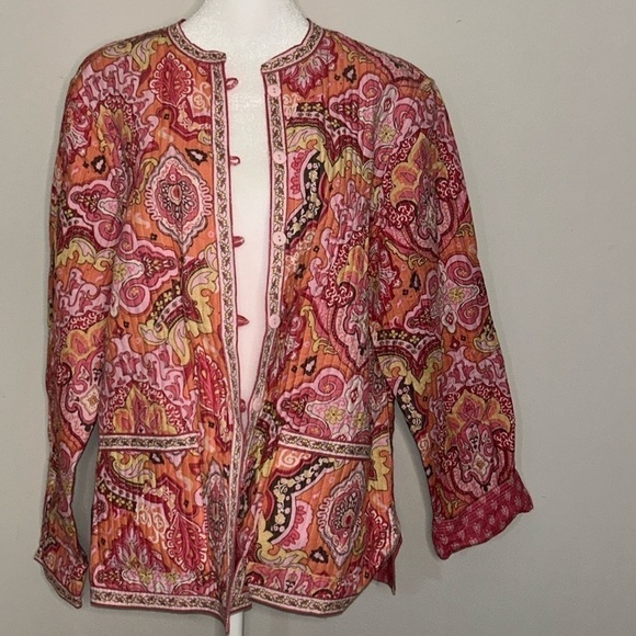 Appleseed’s Stunning Reversible Floral Spring Shacket Size Large - Picture 1 of 11